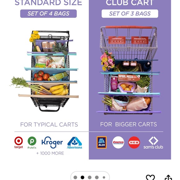 The Container Store Multi-Color Shopping Bag Set - Picture 4 of 11